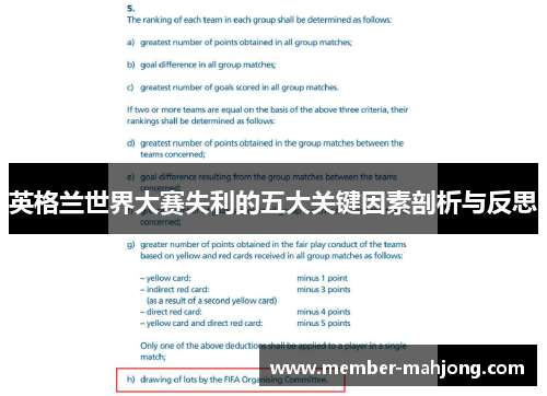 英格兰世界大赛失利的五大关键因素剖析与反思