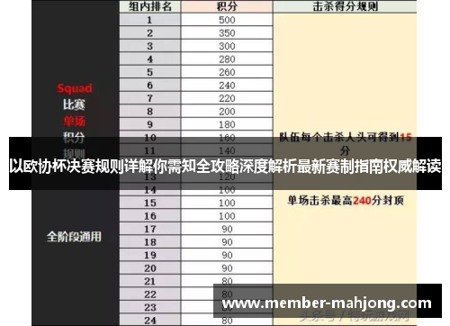 以欧协杯决赛规则详解你需知全攻略深度解析最新赛制指南权威解读